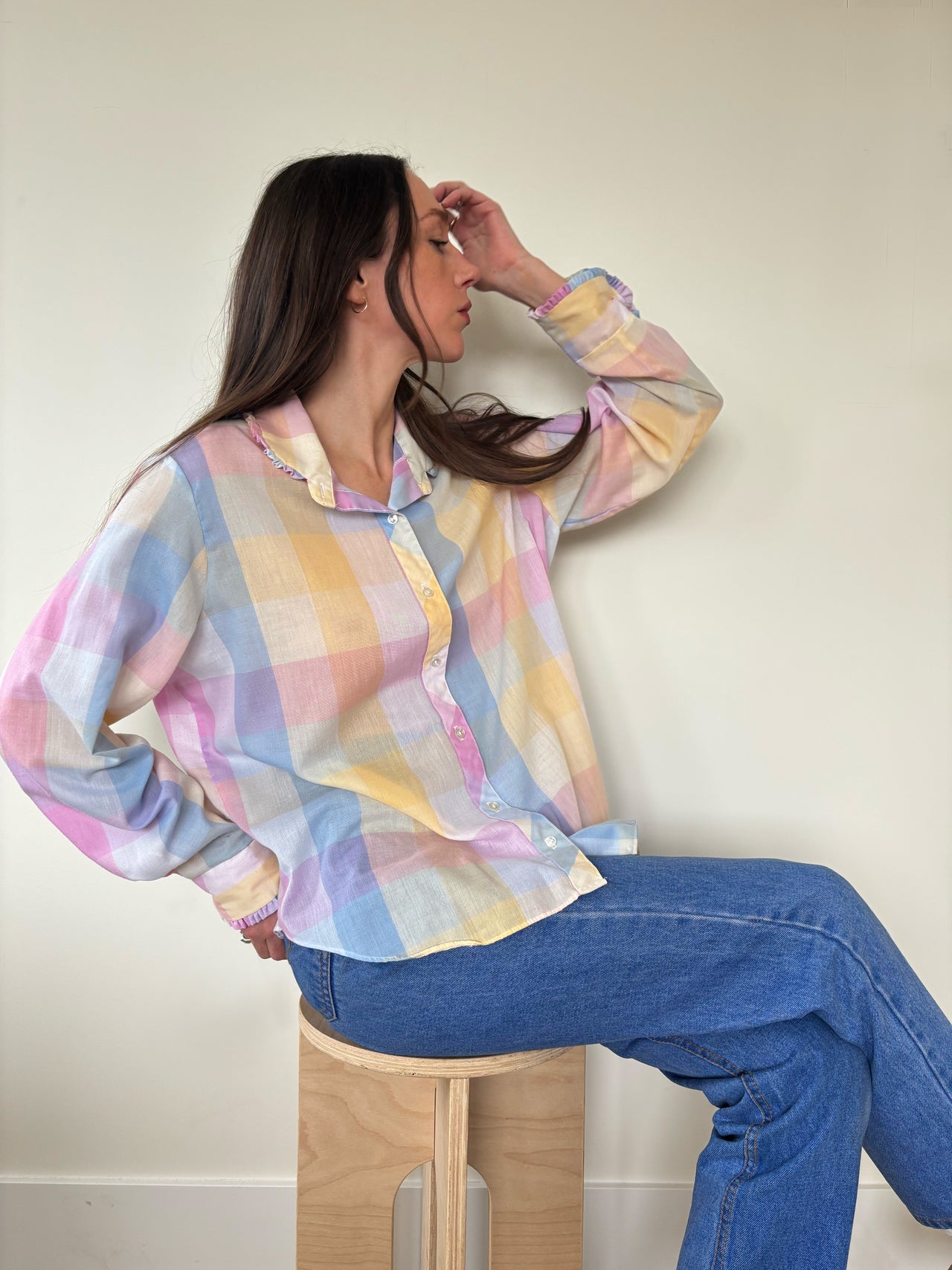 1990s Pastel Blouse