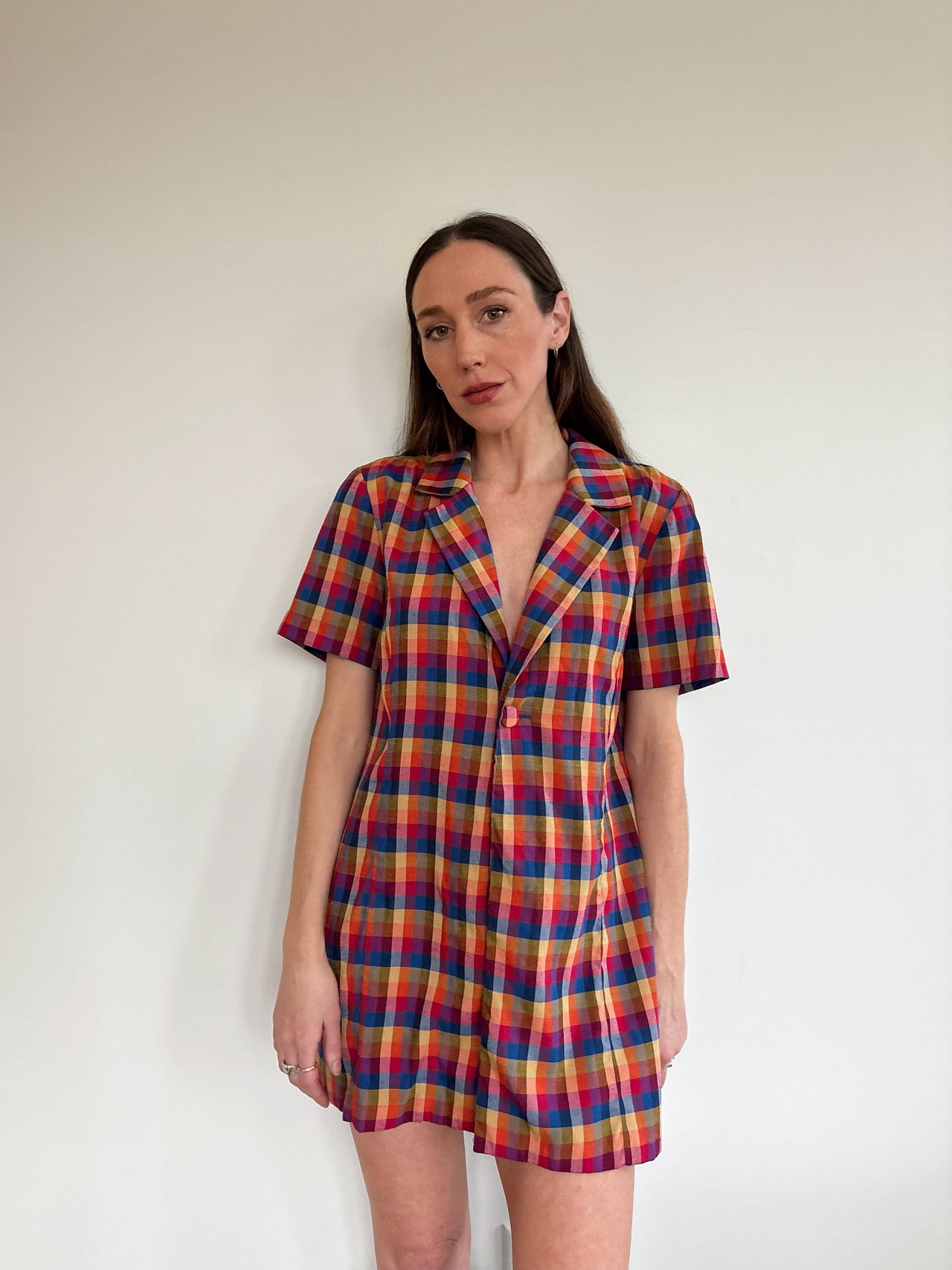 1990s Plaid Tunic
