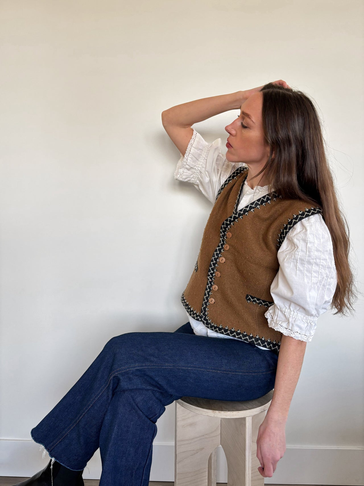1980s Wool Stitch Vest