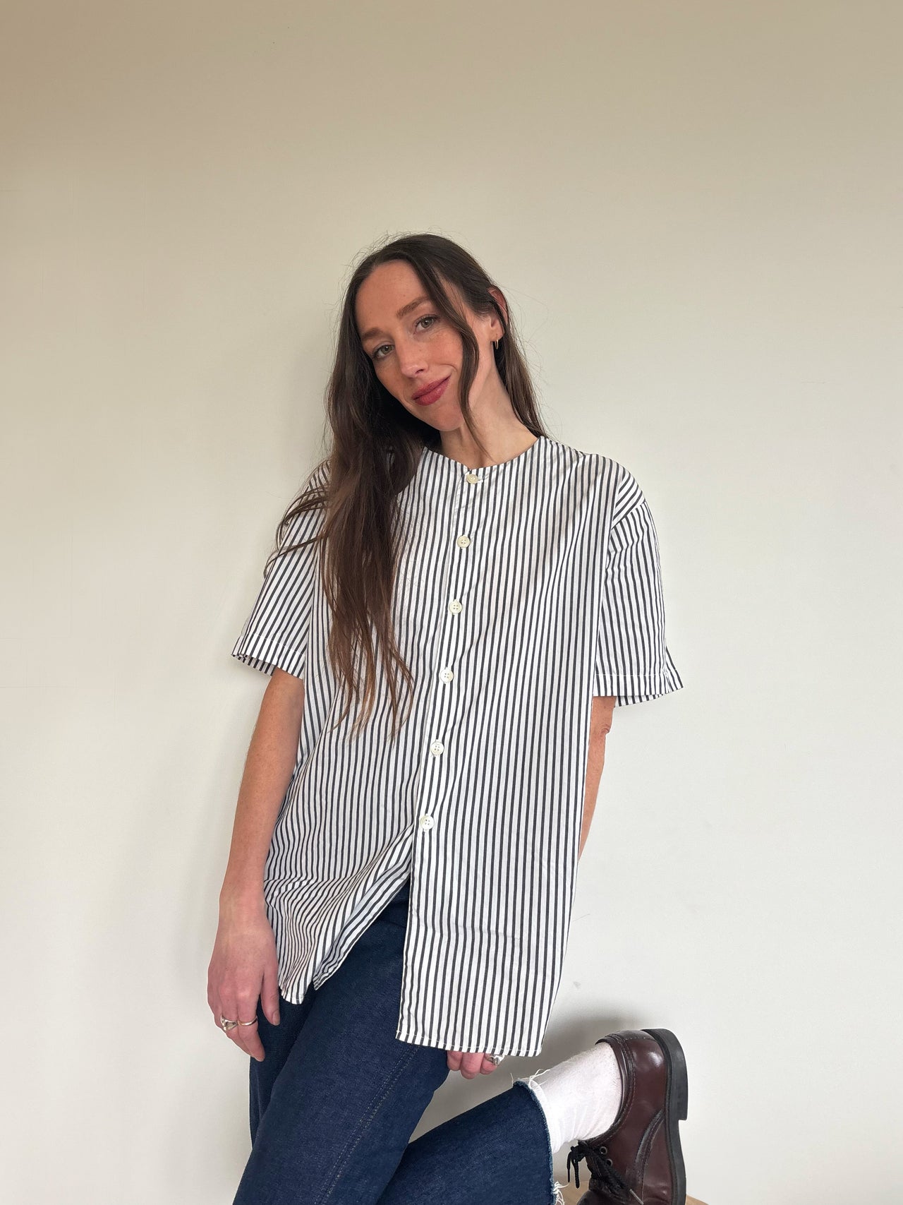 1990s Stripe Button-Up